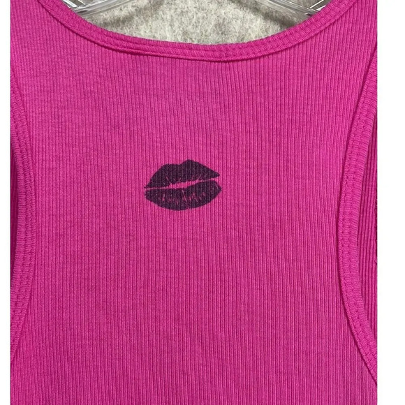 Victoria's Secret Hot Pink One Size Fits All "Sexy Little Thing" Scoop Neck Tank - Picture 6 of 6